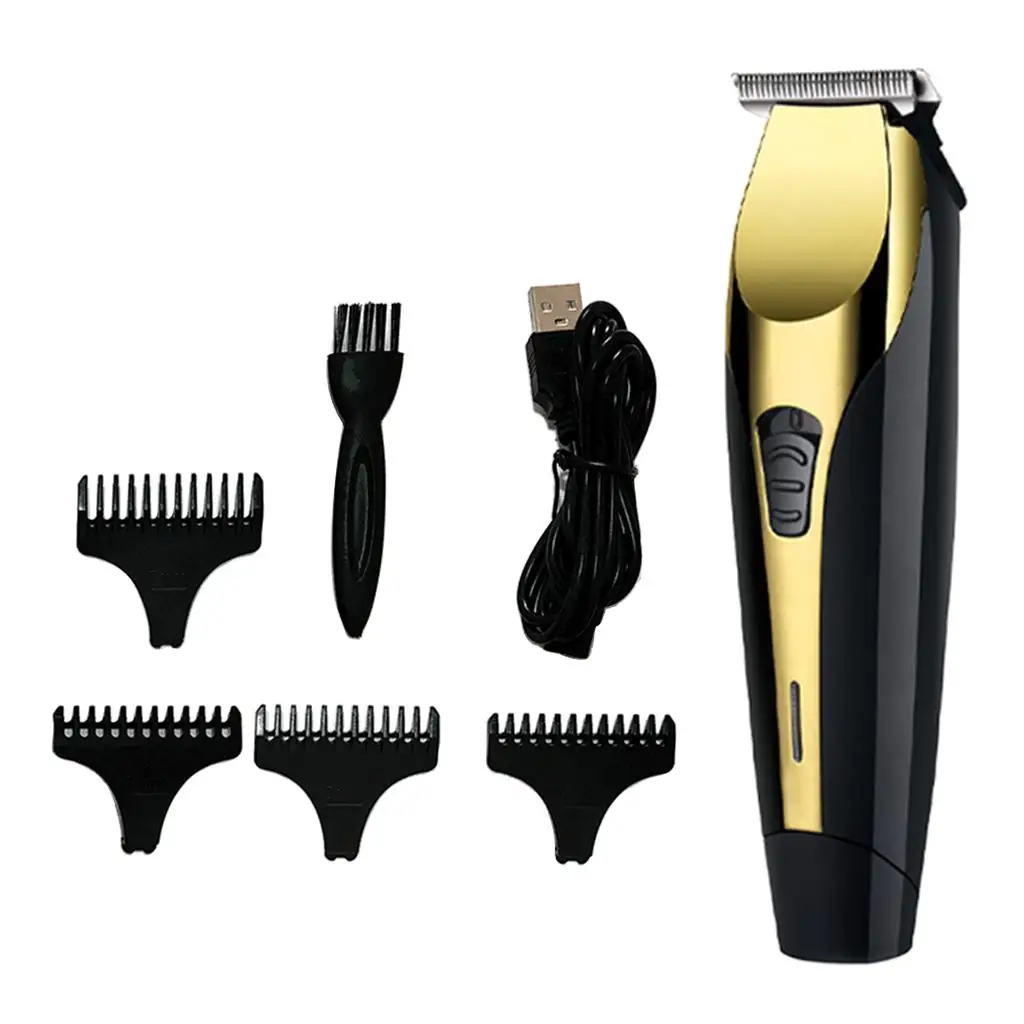 USB Electric Hair Clippers Mens Beard Trimmer w/Limit Comb for Barbers