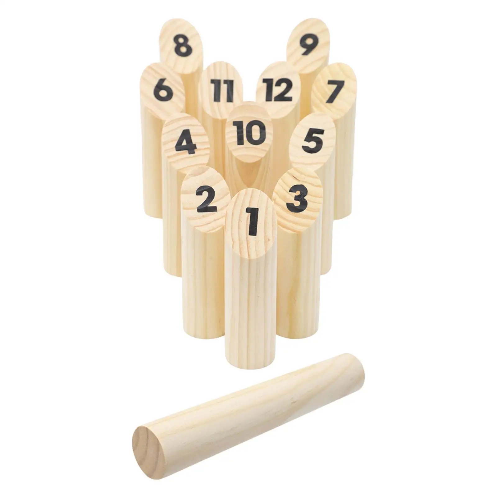 Wood Yard Game Toss Game Numbered Block Set for Indoor Outdoor Lawn Teen Adult Kids