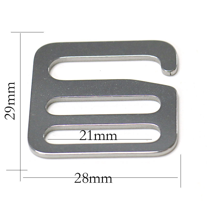 Description Picture 6 of itemStainless Steel Adjuster Square Buckle Center Bar 6 Shape Hook Clasp for DIY Leather Craft Bag Strap Webbing Parts Accessories