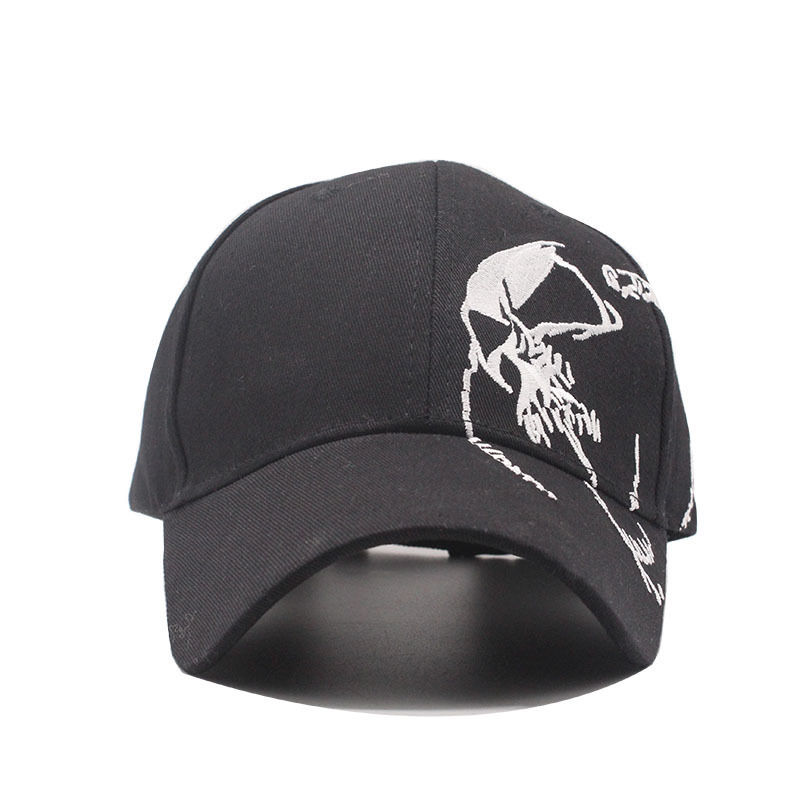 Title 4, Embroidered Skull Cap For Men Cotton Sports Bas...