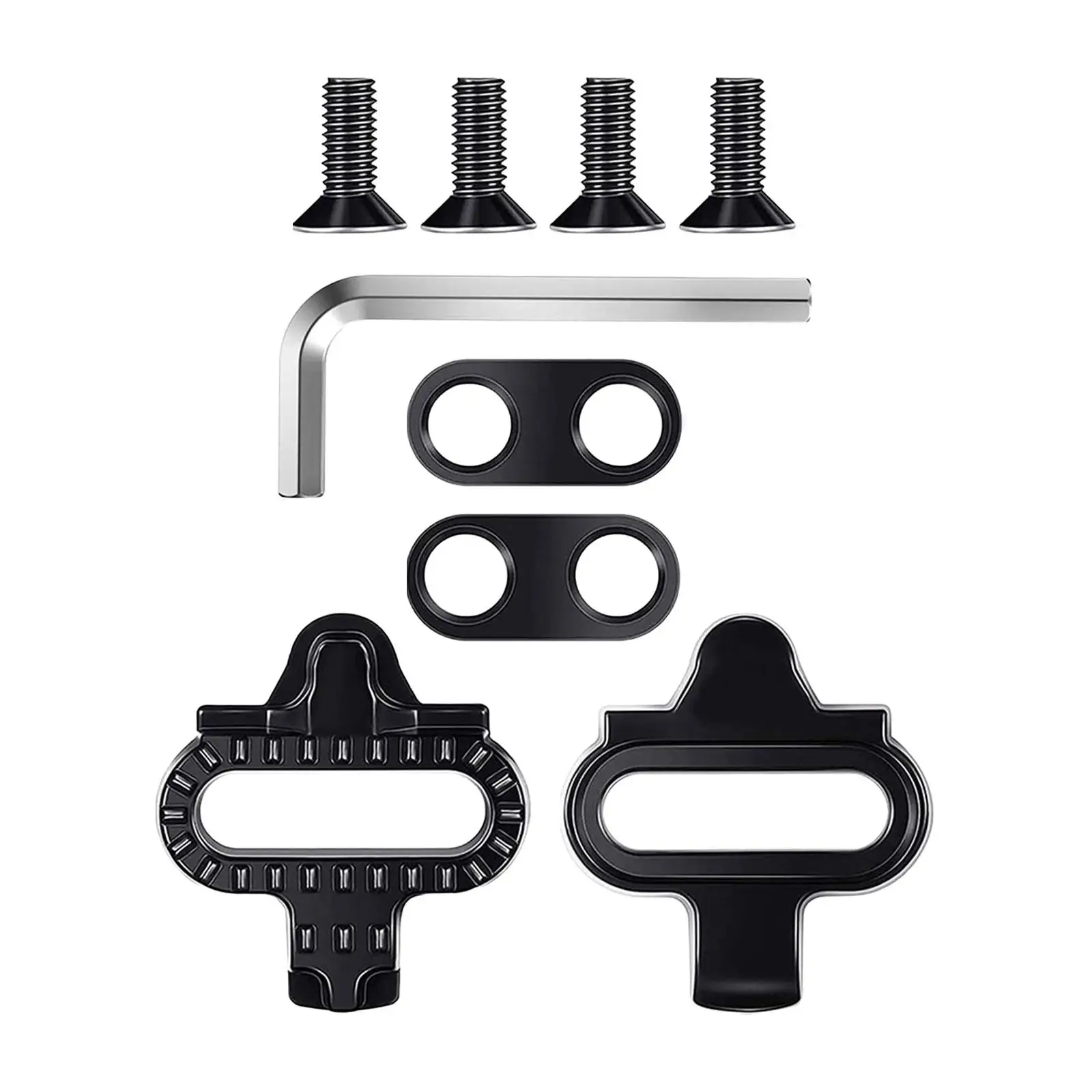 Cleats Pedal Locking Set Wear Resistant Stable Easy Installation Cycling Components Mountain Bikes Bicycle Pedals Cleats Kit