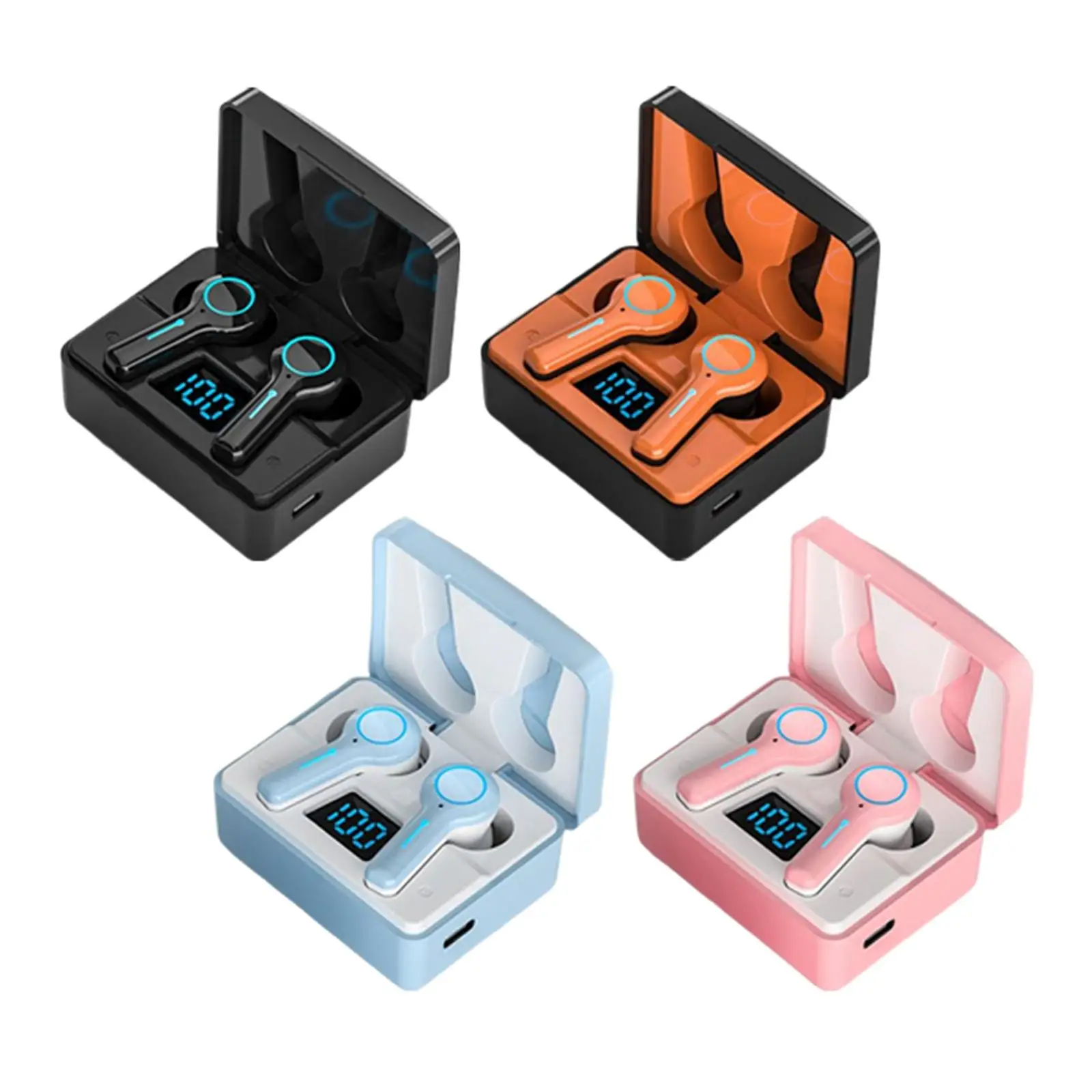 Wireless Bluetooth Headphones Earphones   In Ear Headset Charging Box