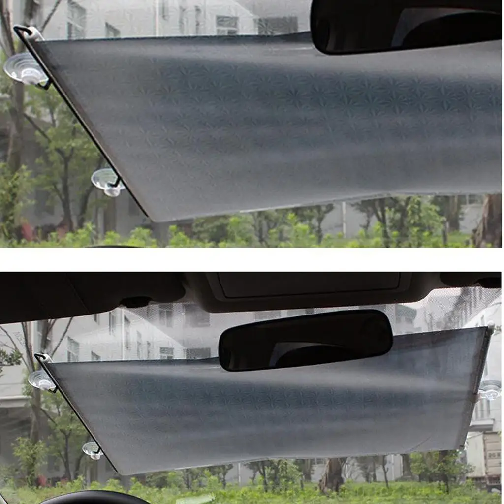 Car S Window Sun Shade Retractable Car Sun Insulation Curtain 68cmx125cm