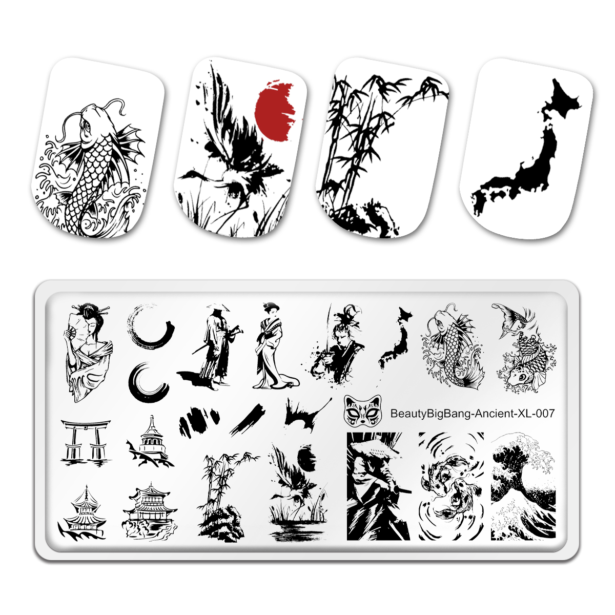 Best of Beautybigbang Nail Stamping Plate Cartoon Character Japanes DIY Image Stainless Steel Nail Art Template Stencil Tool Ancient 007 Reviews & Tips