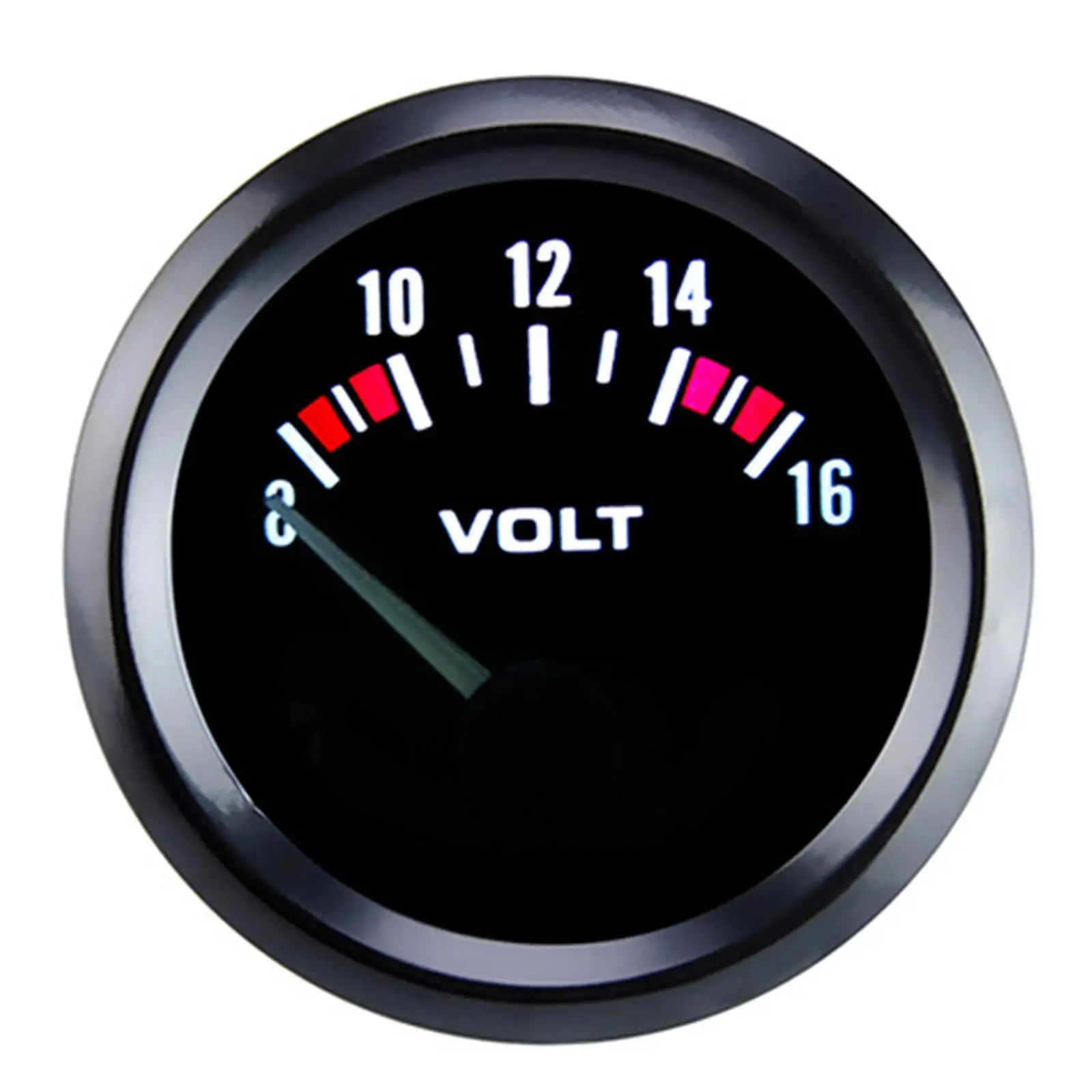Car Voltmeter 52mm Universal Electronic Voltmeter for Vehicle Auto Boat
