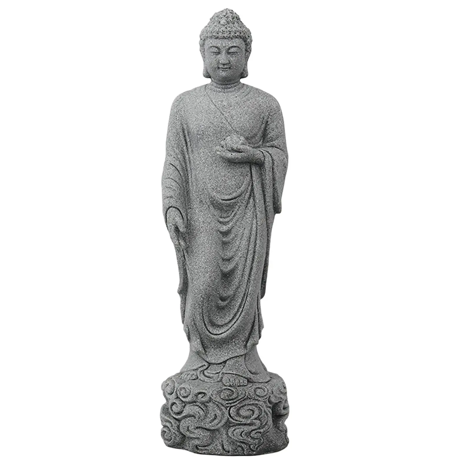 Asian Style Buddha Figurine Craft Standing Gift Meditation for Yoga Room Garden Car Temple Tabletop