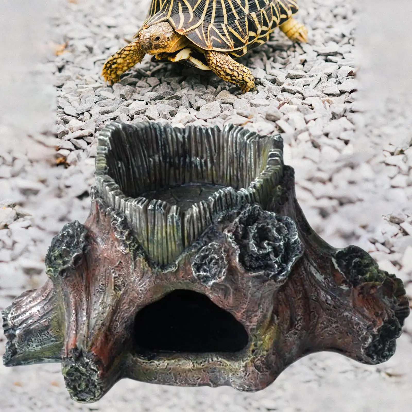 Aquarium Decorations Resin Accessories Pet Reptile House for Cichlid Betta