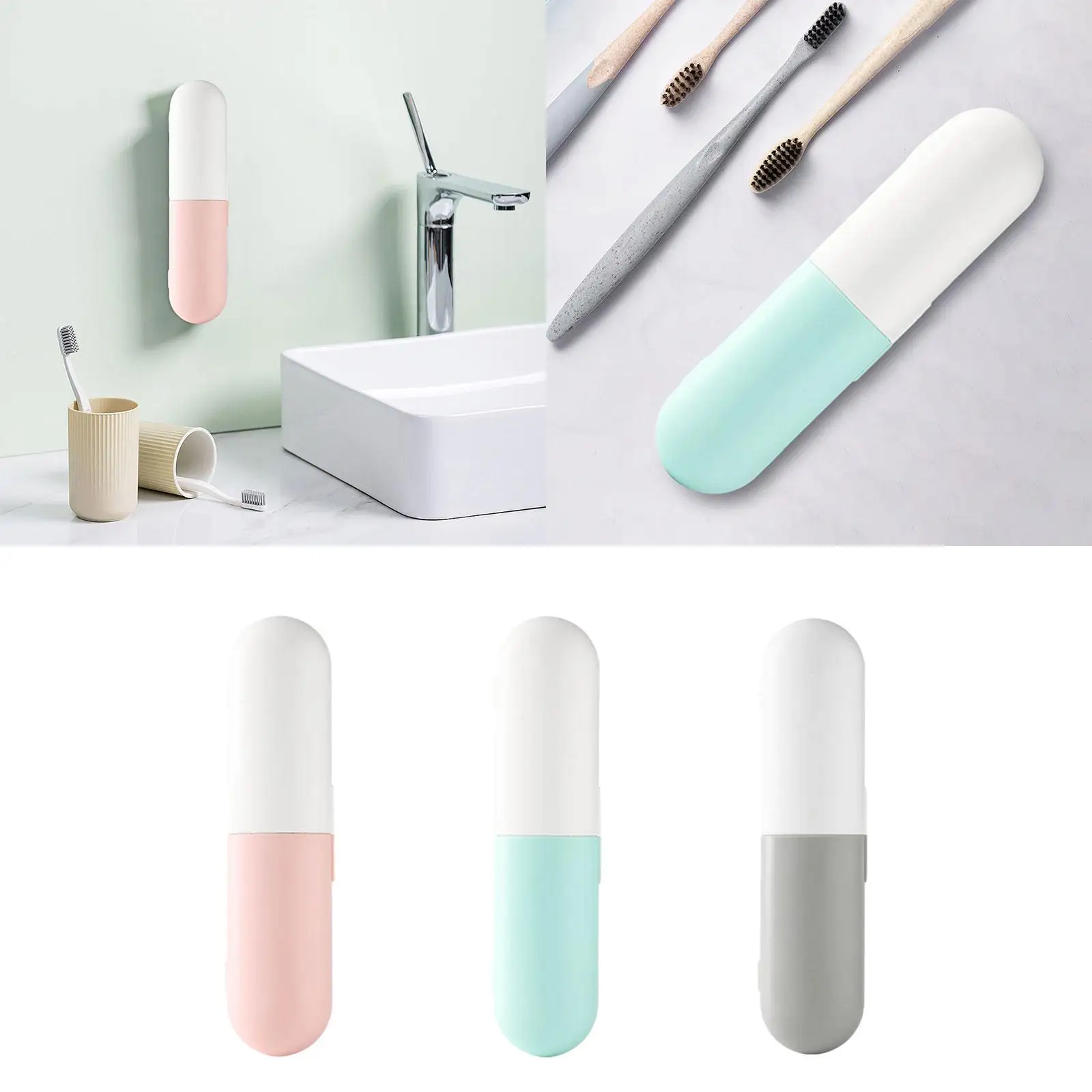 Portable Toothbrush Sanitizer Rechargeable Toothbrush Cover Travel Toothbrush Holder for Travel Hotel Business Trip Bathroom