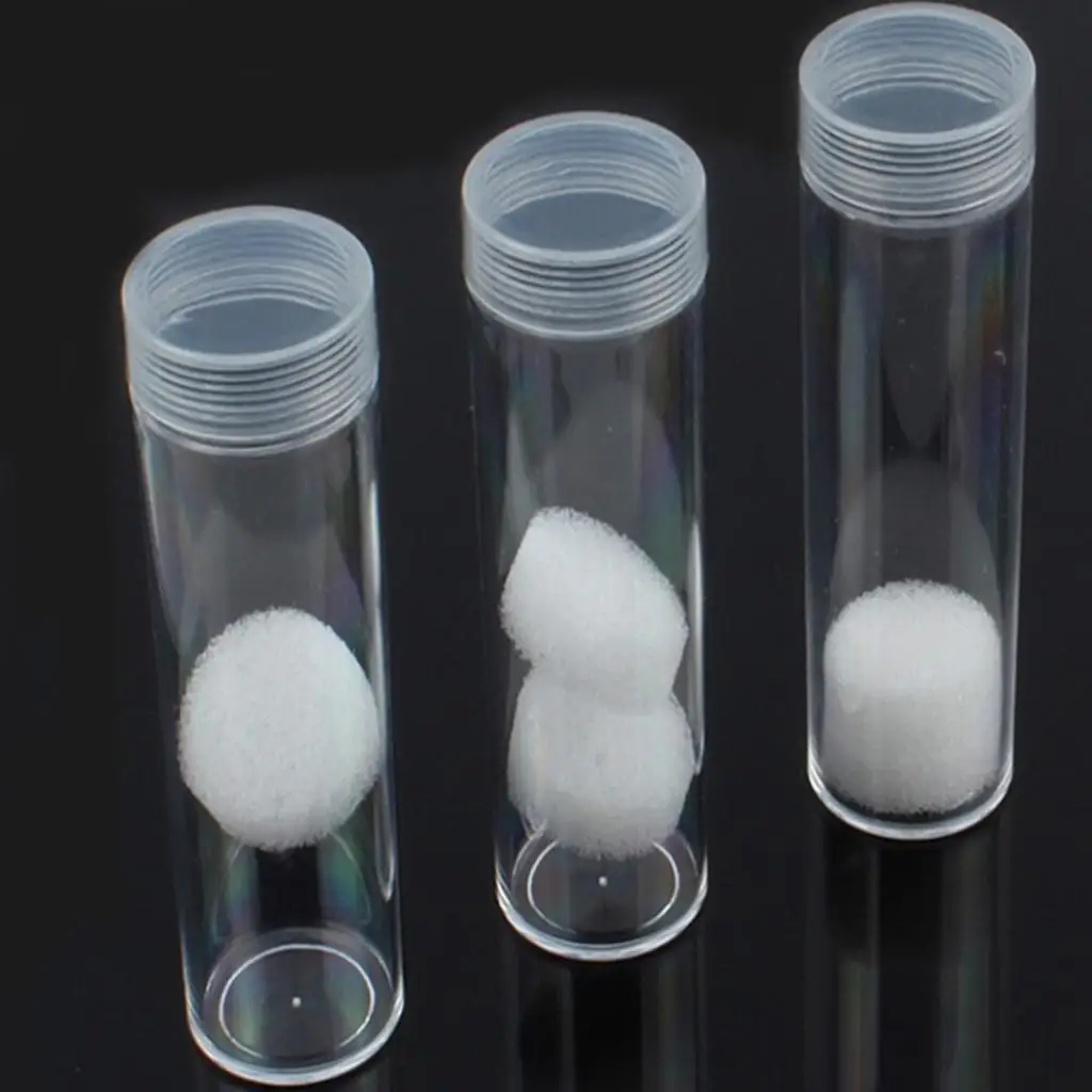 10Pieces 22.9mm Portable Tube Holder Clear Round Cases Coin Storage Box, Mini Storage Container  