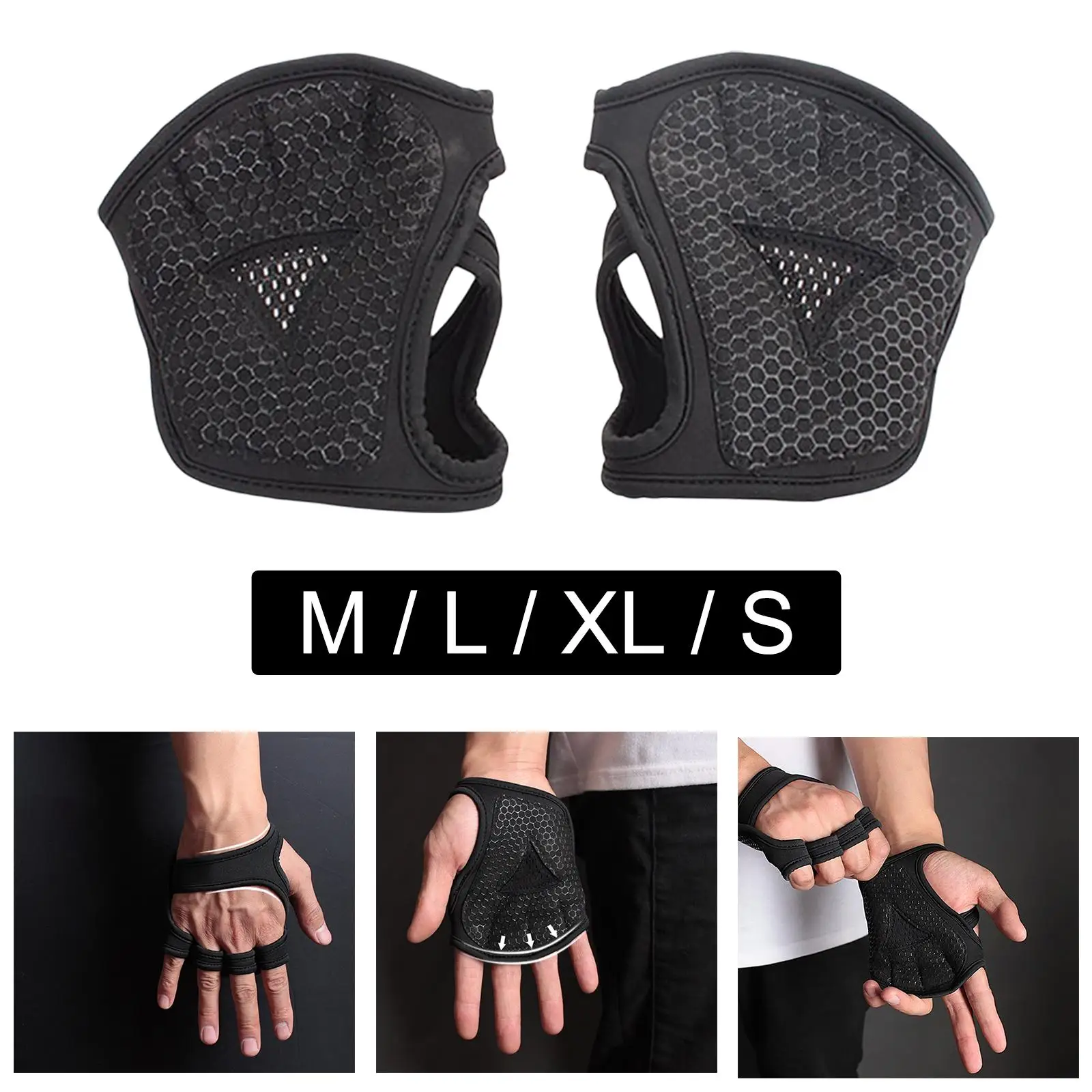 Weight Lifting Gloves Exercise Gloves Anti Slip Breathable Silicon Padded Open Back Workout Gloves for Weightlifting Exercise