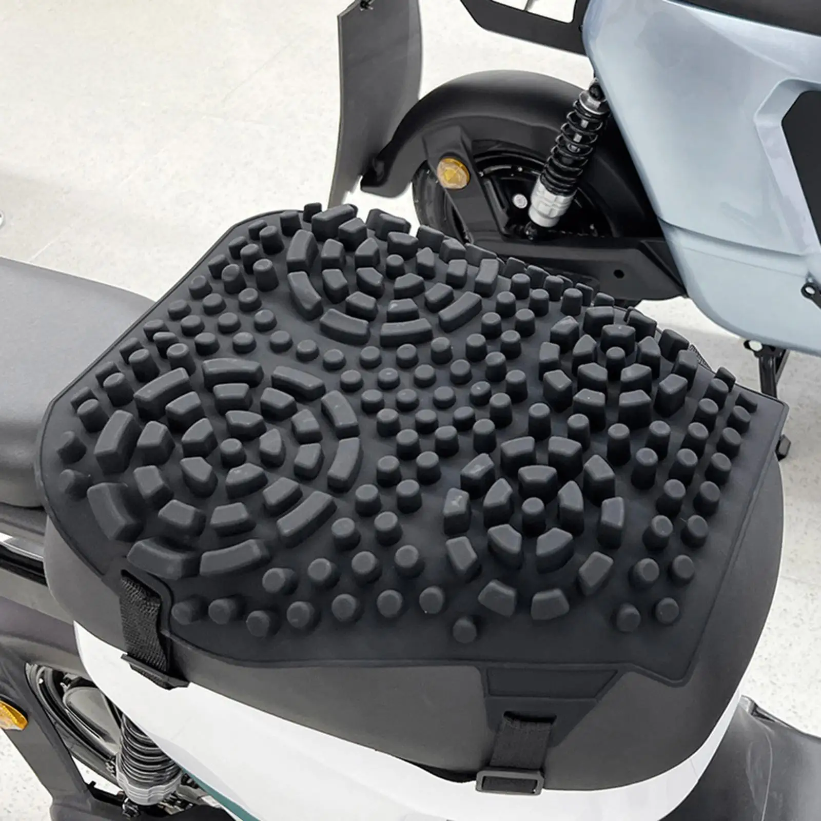 Motorcycle Seat Pad Cover Silicone Waterproof Shock Absorption Universal Ride Saddle