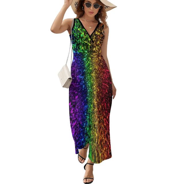 Boho Sleeveless Summer Dress - orders Rainbow Pride