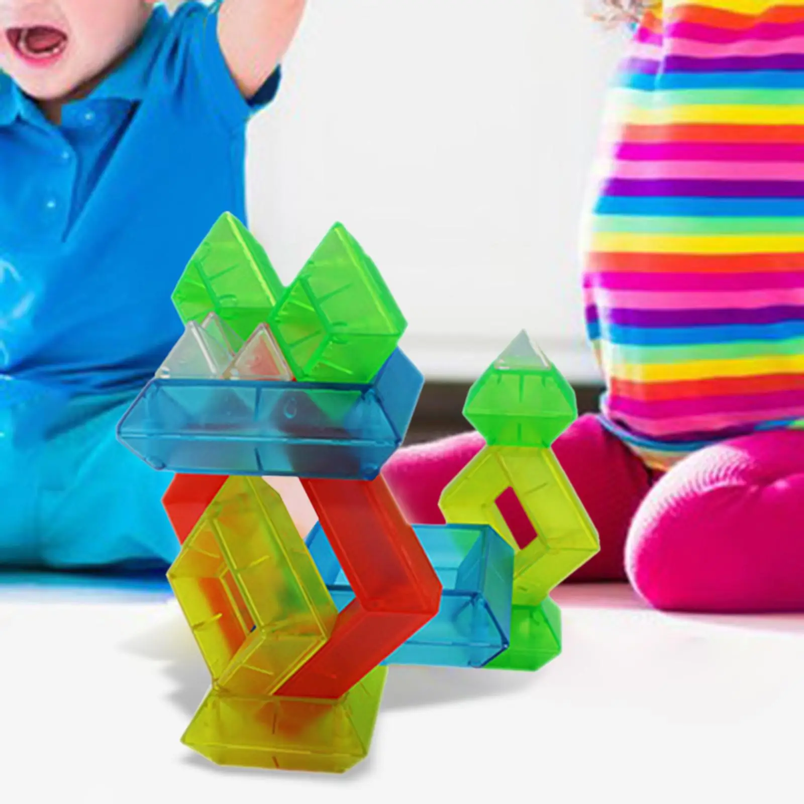 Educational Toys Stacking Building Colorful Blocks Balancing Puzzles Imagination for Toddler