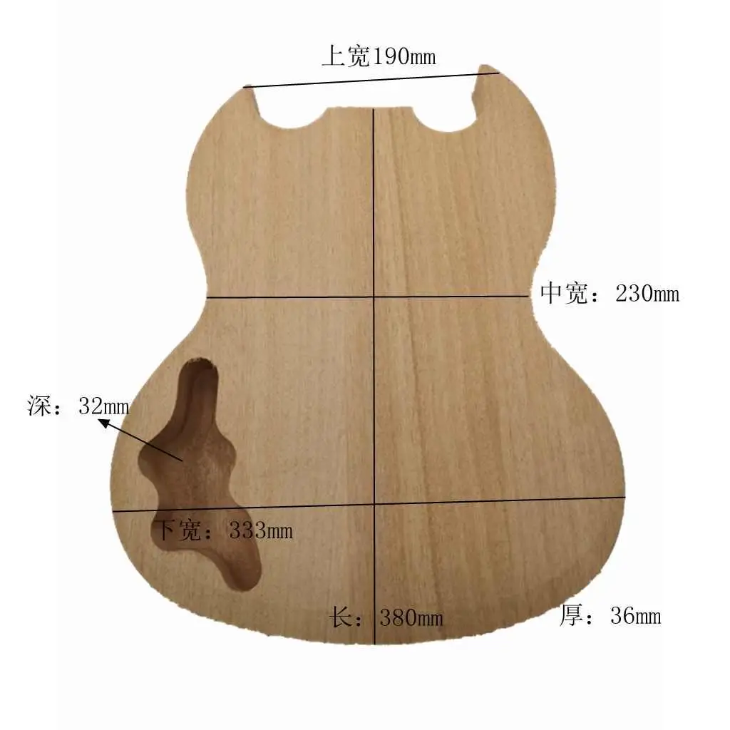 Handcrafted Electric Guitar Body   Material for SG Electric Guitar
