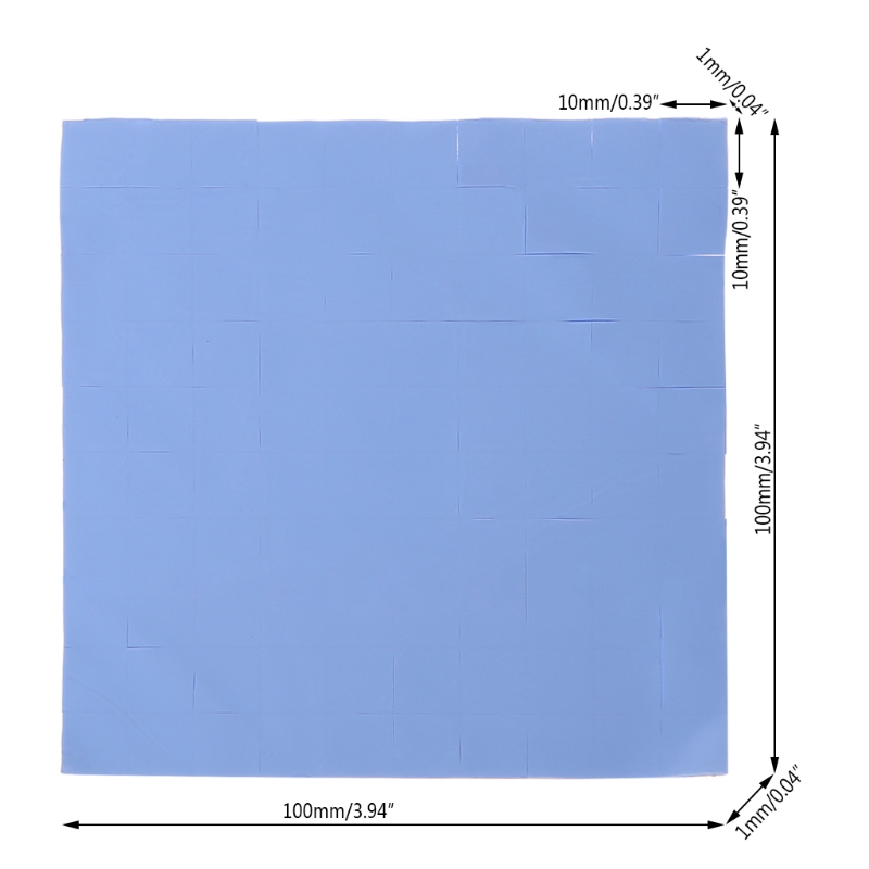 100x100mm Thermal Silicone Pad With A Thickness Of 1mm Non-Conductive Heatsink Cooling Pad, For Laptop CPU GPU_voghion.com