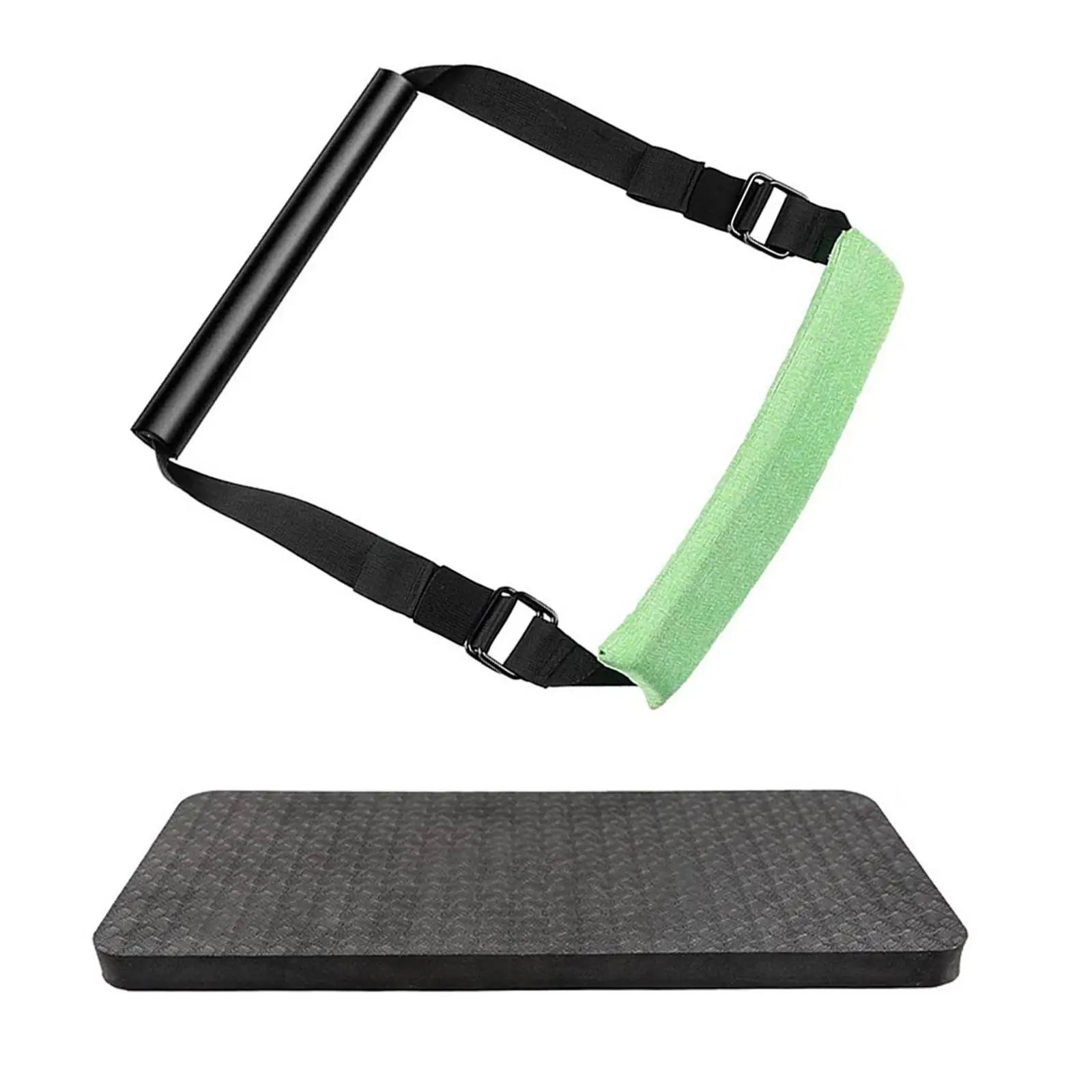 Hamstring Curl Strap for Door Bed with Kneeling Pad Padded Foot Holder for Workout Home Gym Women Fitness Strength Training