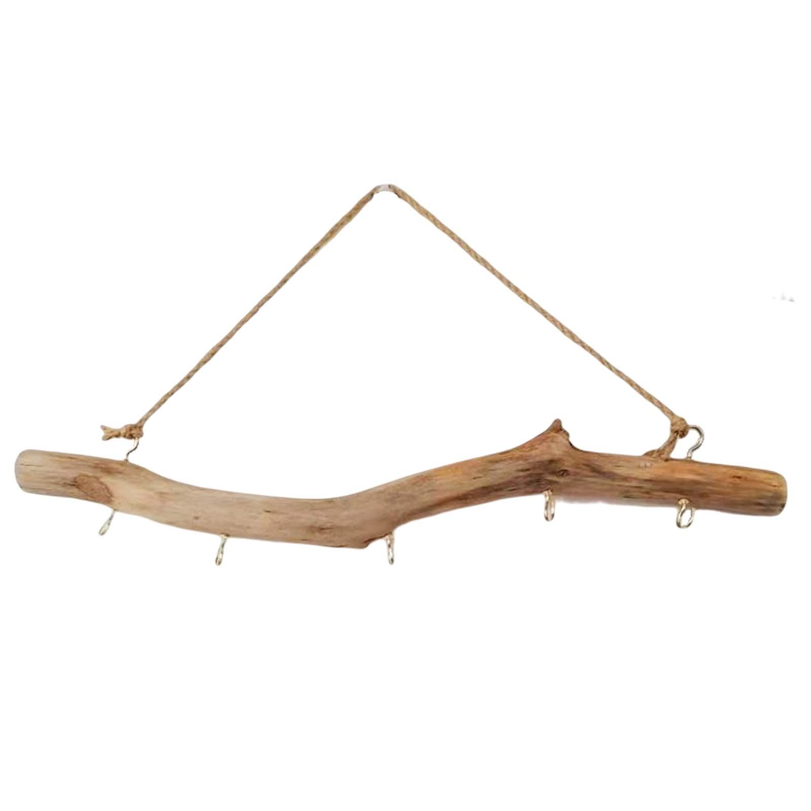 Description Picture 3 of itemWooden Hook Wall Mounted Driftwood Hook Vintage Ornament for Small Item Hat Retro Driftwood Branch Hook Storage Key Holder