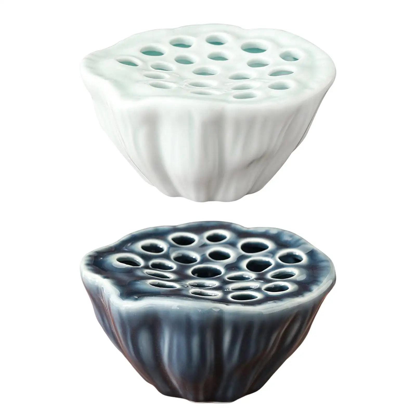 Lotus Pod Shaped Flower Vase Planter Pot Ceramic Flower Pot for Shelf Desk