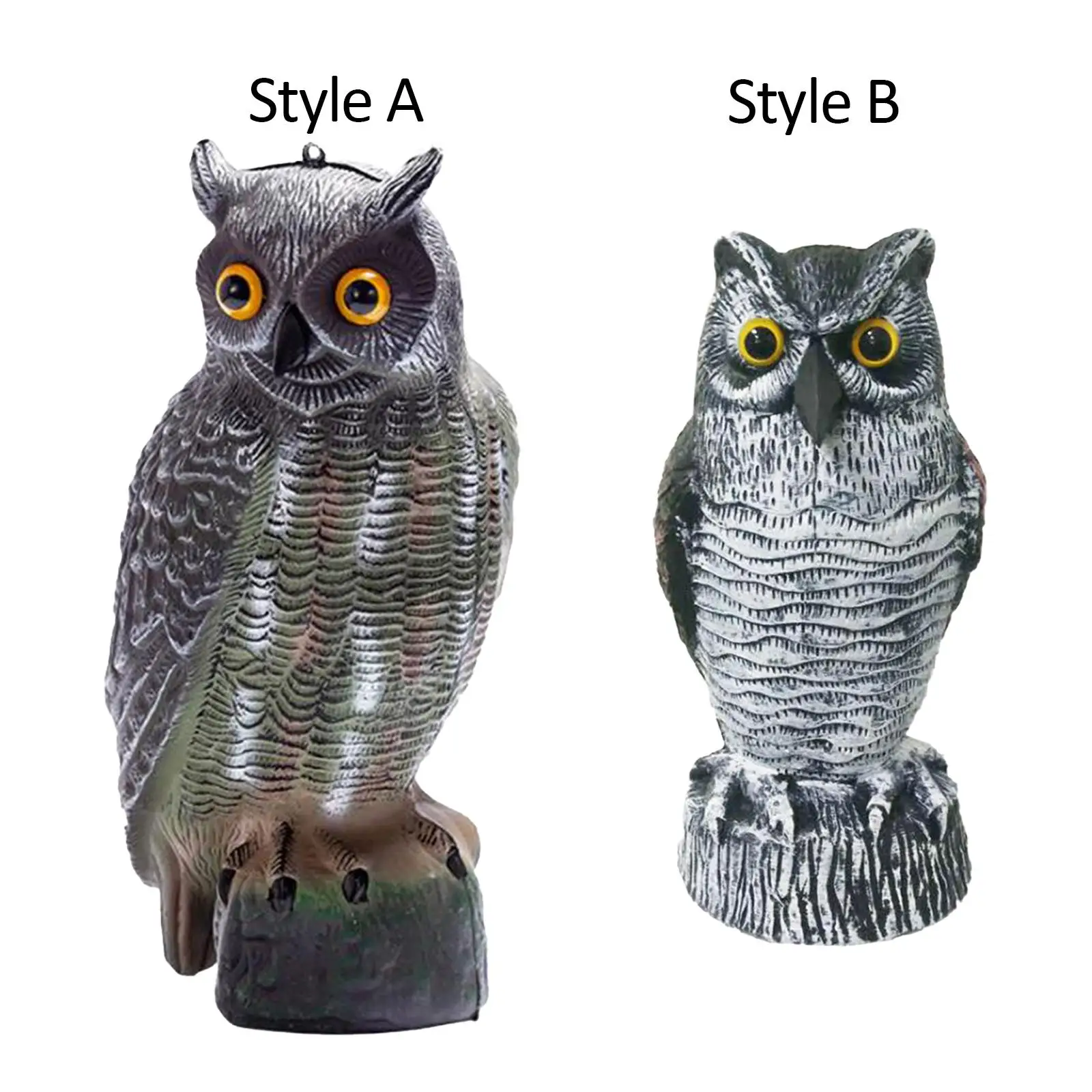 Realistic Owl Garden Statue Decoration Owl Decoy Scare Squirrels Realistic Owl Decoy for Yard Patios Rooftops Ornaments