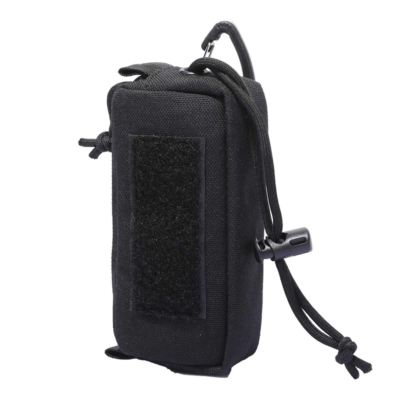 Portable Waist Bag Pack Zipper Multi Functional Nylon Keyring Utility Gadget Organizer Bag for Remote Key Fob Travelling Coins