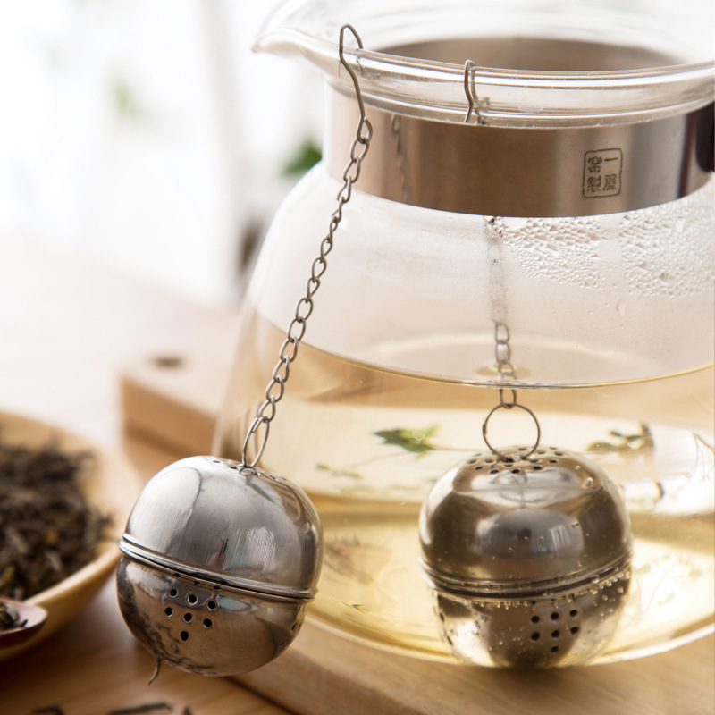 Description Picture 6 of itemBall Shape Tea Infuser Sphere Mesh Tea Strainer Coffee Herb Spice Filter Diffuser Loose Spices Kitchen Gadget Stainless Steel