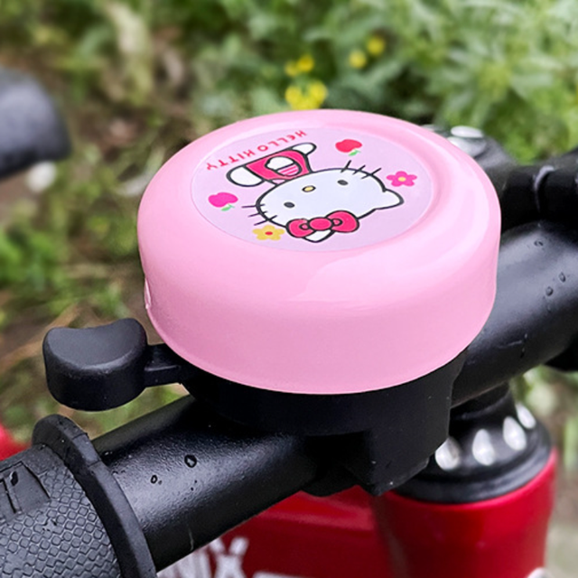 Sanrio Hello Kitty Bicycle Bell MTB Bikes Handlebar Metal Ring Cartoon  Anime Bells Warning Alarm Kids Cycling Accessories Gift