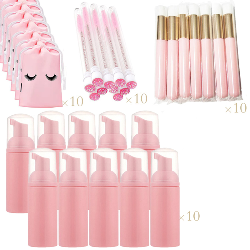 40 Stück 60ML Leere Flasche Wimpernshampoo Pflege Make-up Werkzeug Reise-Schaumspender Flasche Plastik Reiniger Seife Pflege – Detail 1