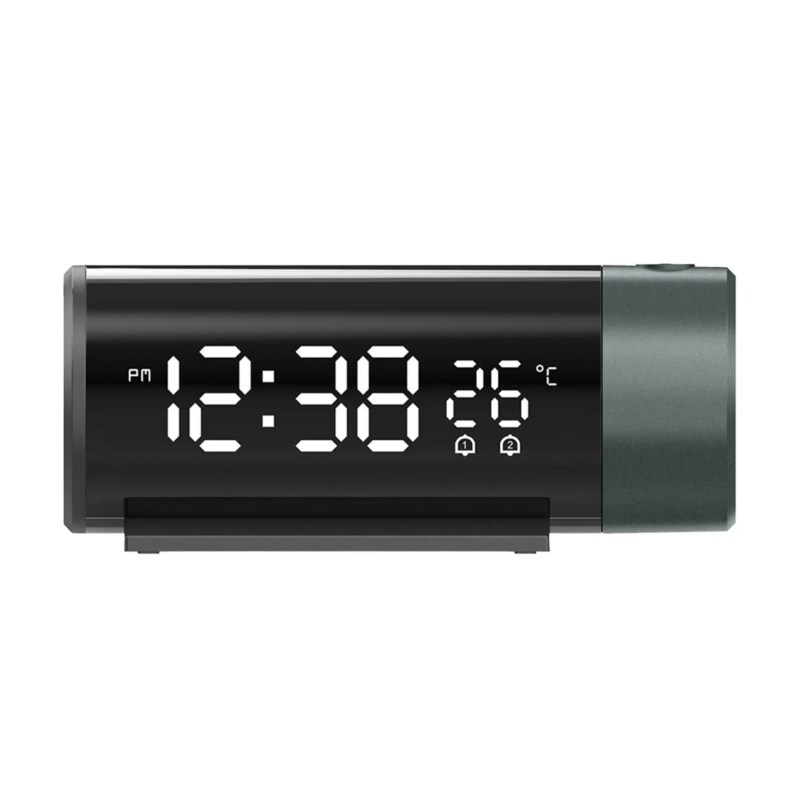 Projection Alarm Clock Rotatable Projector Clock for Children Elderly Office