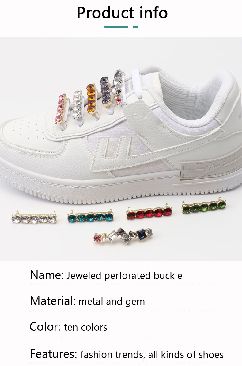 1 piece Diamond Decorative Shoe Clips Shoelace Clips for Sneakers Shoelaces DIY Faux Pearl Shiny Rhinestones for Girl Women