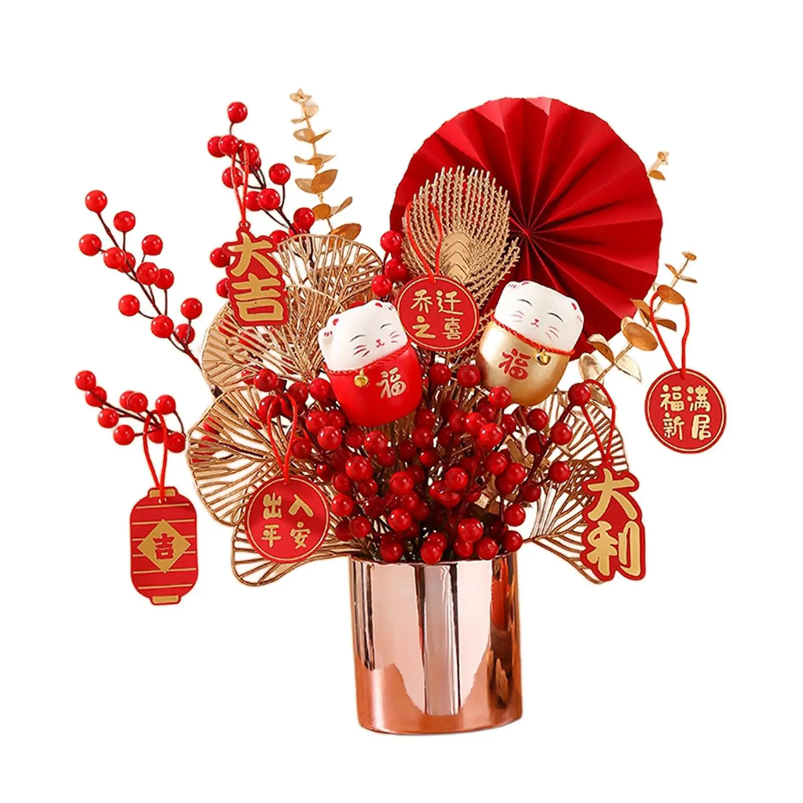 Traditional Chinese New Year Decoration Ornaments for Tabletop Entryway