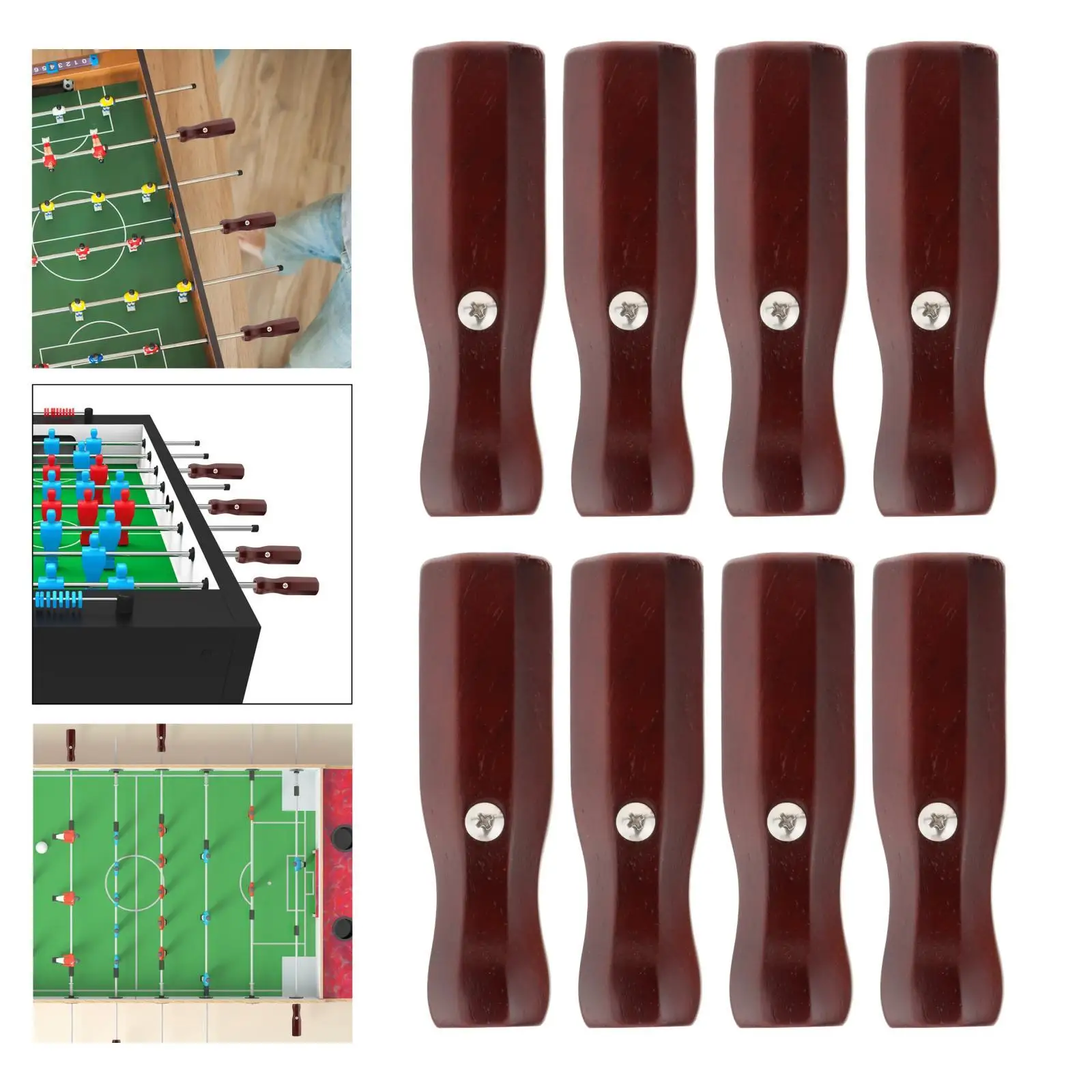 8Pcs Soccer Table Handles Nonslip Grip 16mm Hole Foosball Table Rod End Caps