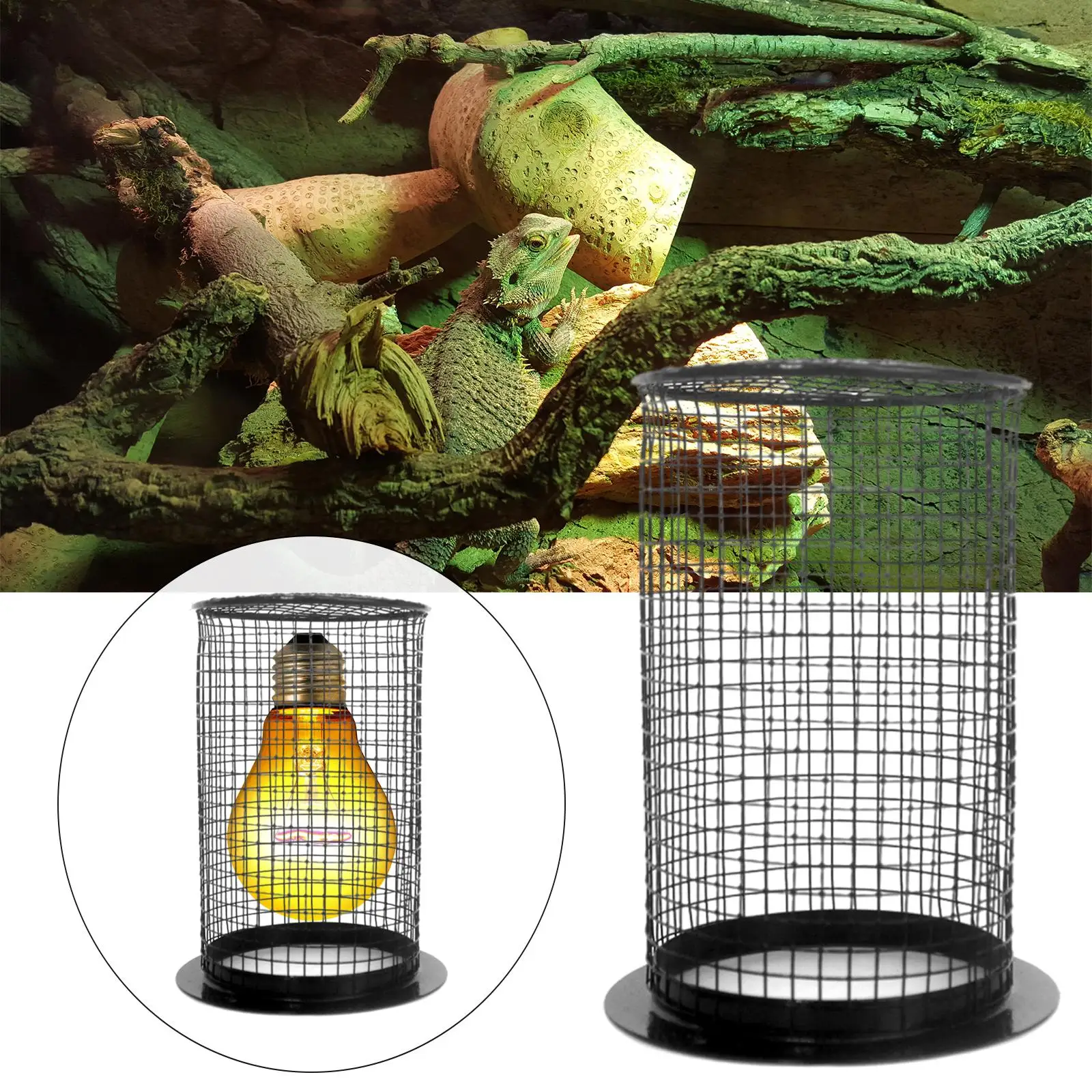 Heater Guard Protective Ceramic Reptile Lamp Shade for Snake