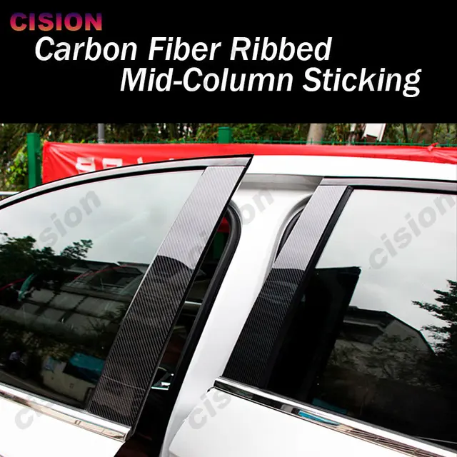 8x Mirror Effect Car Window Door Column B C Pillar Post Cover Trim For BMW  X5 E53 2000-2006 Glossy Black Carbon Fiber PC Sticker - AliExpress