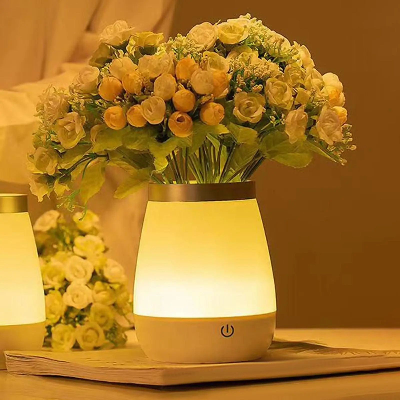 Desk Lamp Flower Arrangement Atmosphere Lamp LED Night Light USB Table Lamp for Bedside Bar Bedroom Dining Room Desktop