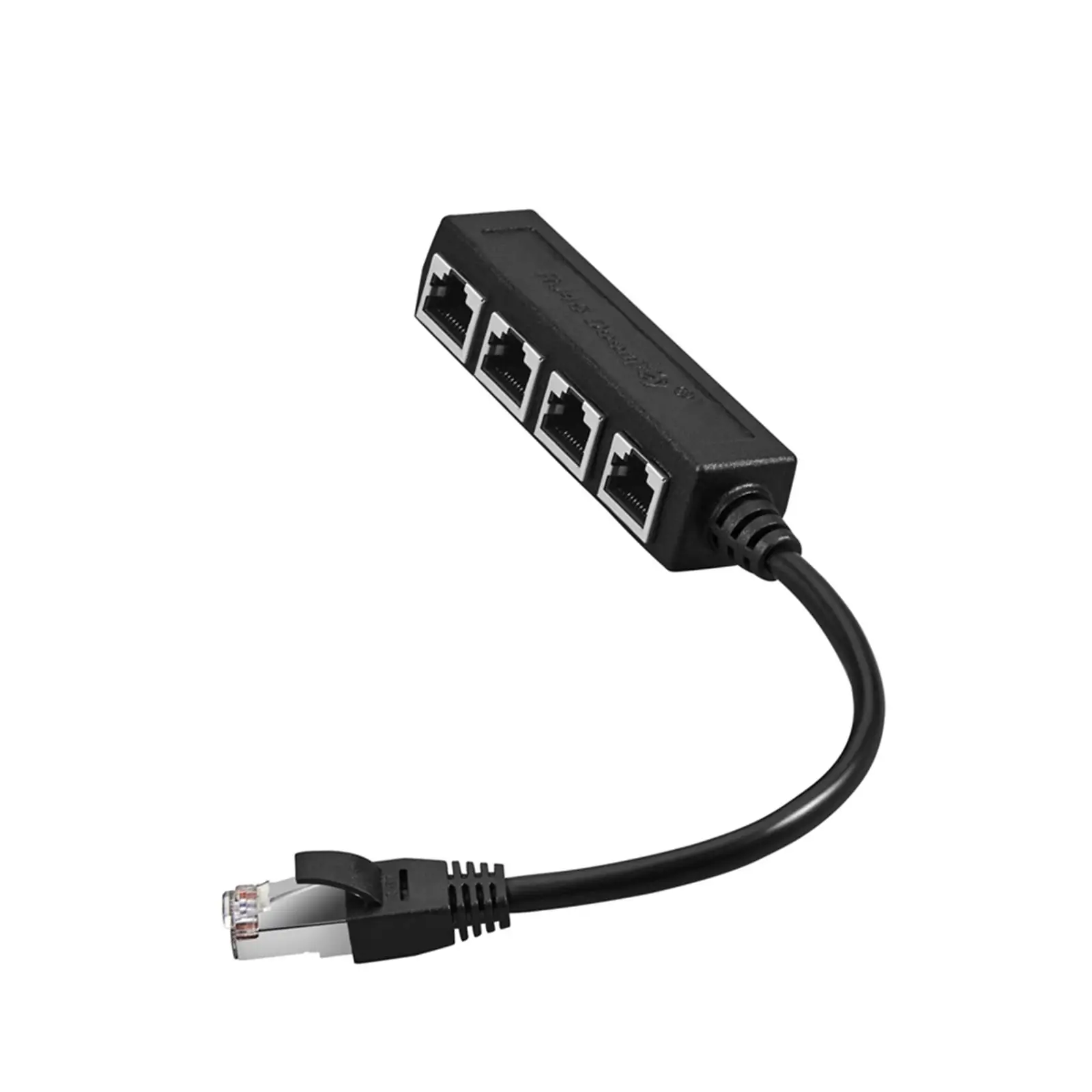 Ethernet Splitter 1 Male to 4x Female Plug and Play PVC 1 to 4 LAN Network Extension Cable Connector for Laptop Computer