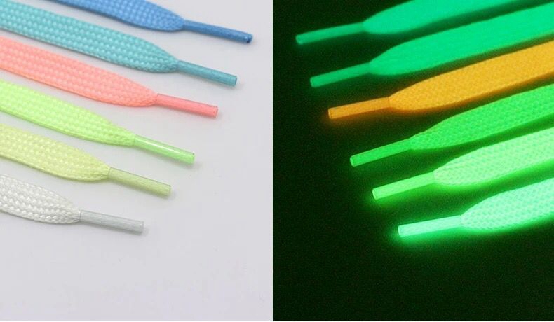 1 Pair Luminous Shoelaces Flat Sneakers Canvas Shoe Laces Glow In The Dark Night Color Fluorescent Shoelace 80/100/120/140cm