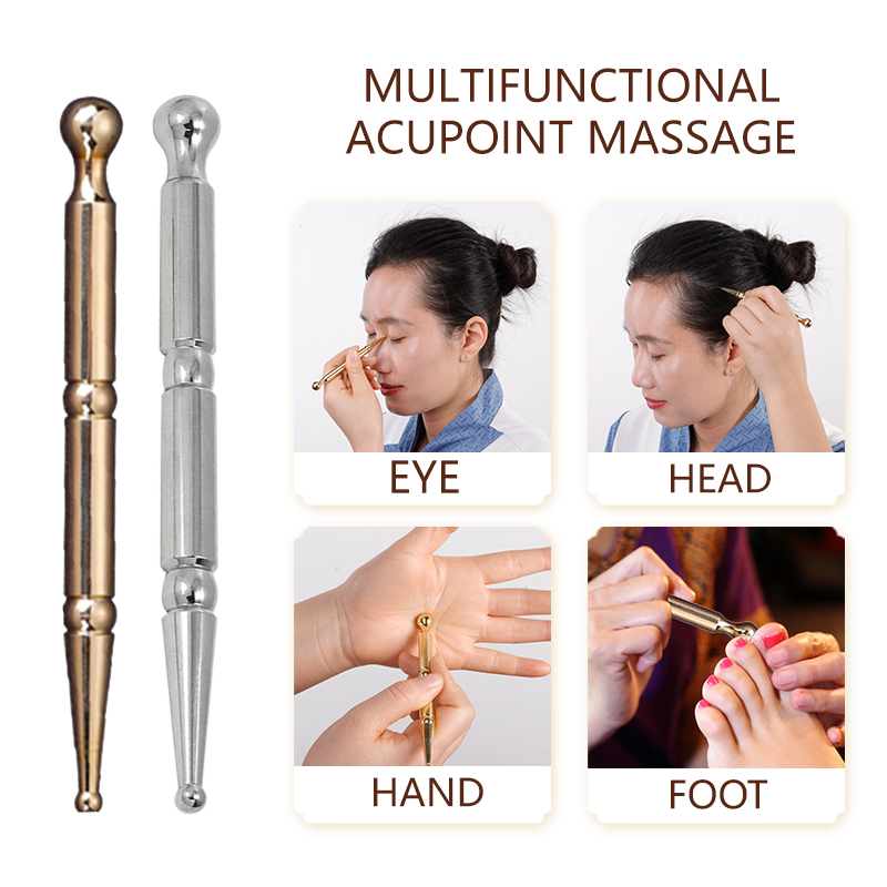 Best of Copper Gua Sha Stick Facial Beauty Foot Point Ear Point Probe Head Massage Stainless Brass Steel Metal Massage Tools Reviews & Tips