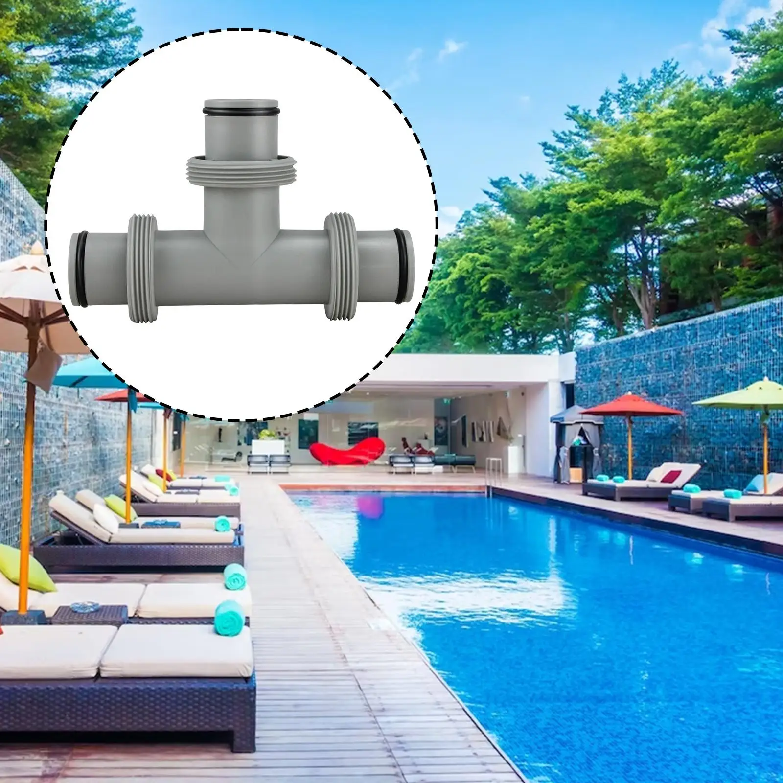 1.5 to 1.5 Pool Converter Hose Adapter Connector Pool Drain Adapter Replacement