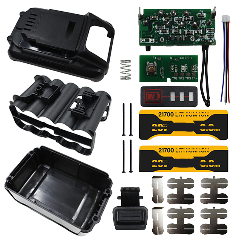 DCB200 10*21700 Li-Ion Batterie Kunststoff Fall PCB Lade Schutz Platine Für Dewalt 18V 20V 8Ah lithium-Tool Box Shell – Detail 2
