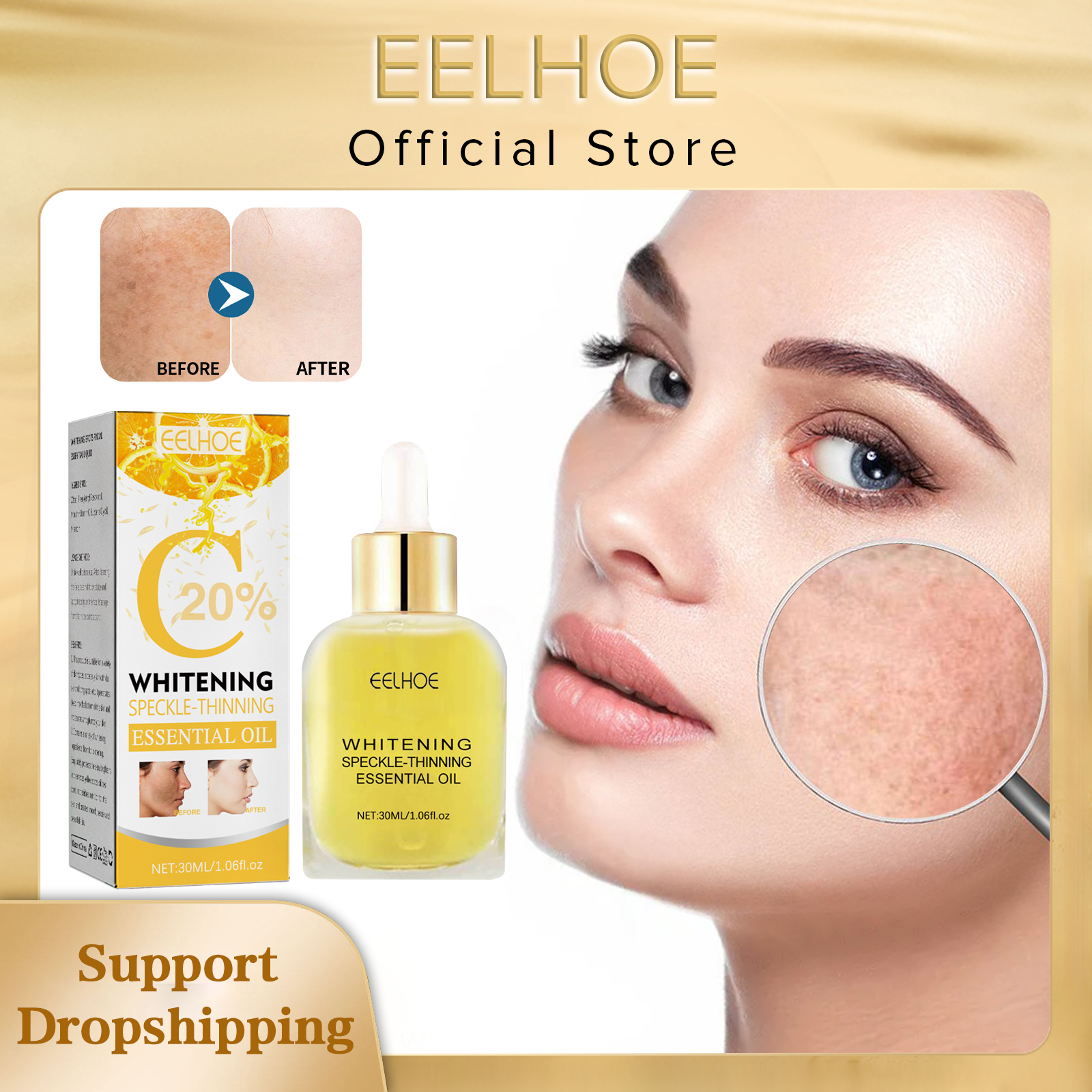 Best of EELHOE Vitamin C Whitening Serum Face Freckle Remover Fade Dark Spot Pigment Melanin Corrector Brightening Skin Whitening Serum Reviews & Tips