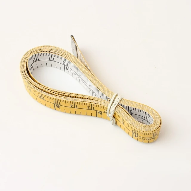 Regla de medición de cuerpo de doble cara, cinta suave para  medir la circunferencia del pecho/cintura, 60 pulgadas/59.1 in, color  amarillo : Arte y Manualidades