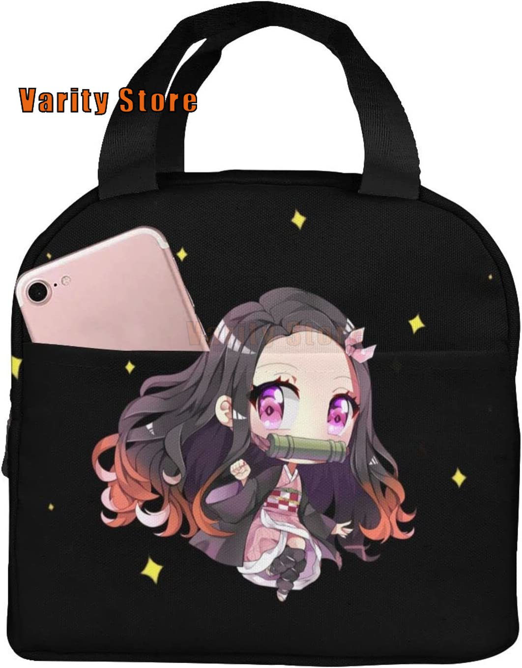 anime almoço bolsa tote refeição saco reutilizável isolado portátil anime lancheira para mulheres masculino menino menina trabalho piquenique tamanho