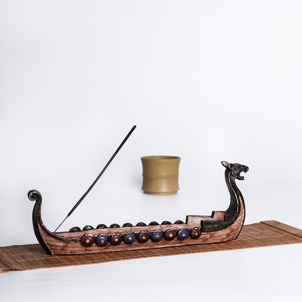 Creative Dragon Boat Fragrant Board Resin Crafts Home Decoration Ornaments Incense Stick Holder Burner