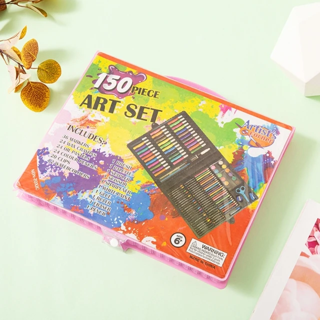 Triani 150Pcs Kids Art Supplies, Portable Painting & Drawing Art