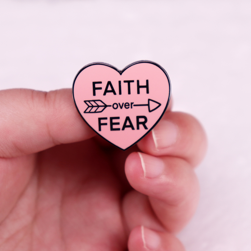 Christian Heart Enamel Pin Lifestyle