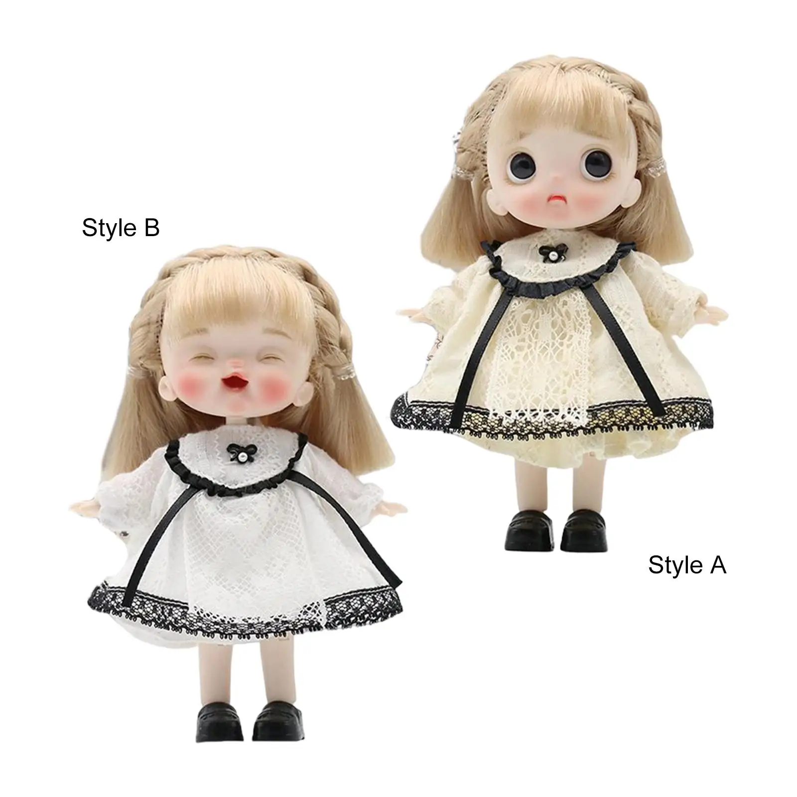 14cm Ball Joints Doll,Dress up Accessories,Kids Girls Toys,Bendable makeup Doll