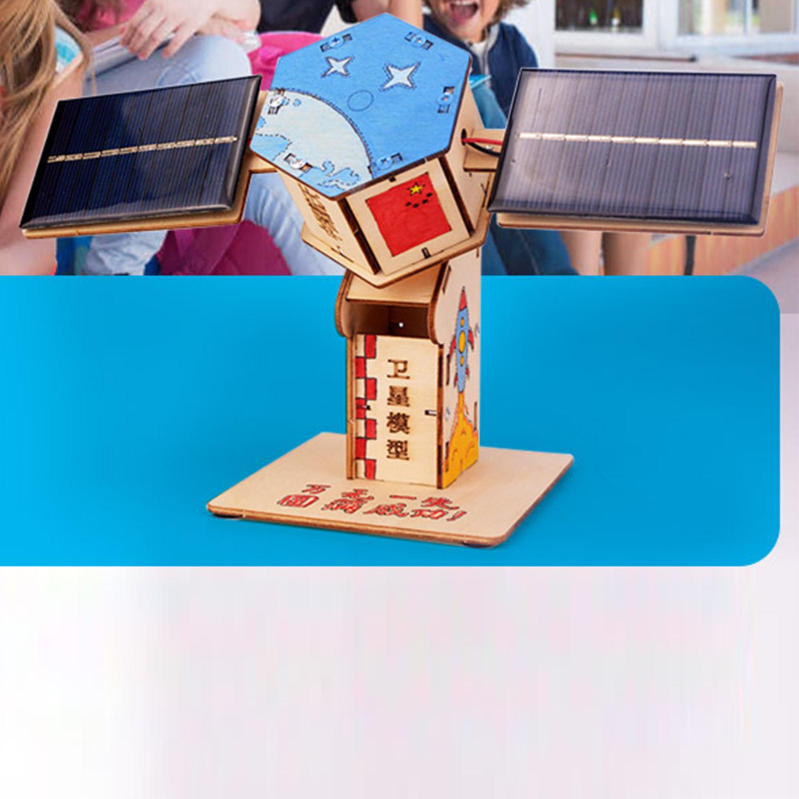 Wooden DIY Science Toy Tecnology Experiment Kit 3D Puzzle Model Solar Mechanical for Boys and Girls Homeschool Kids