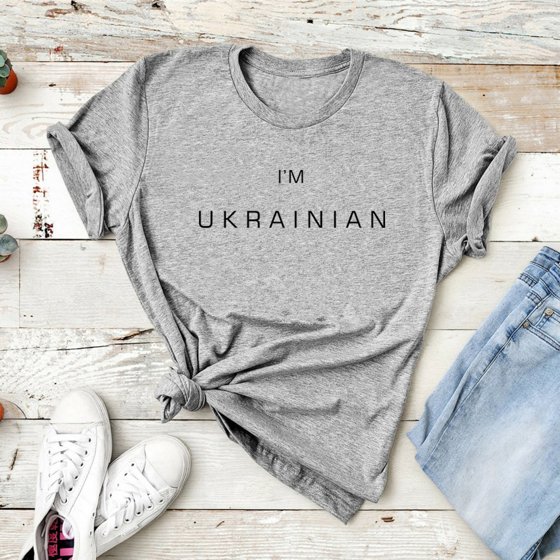 Gráfico Unisex Camisetas, Eu sou a Ucrânia