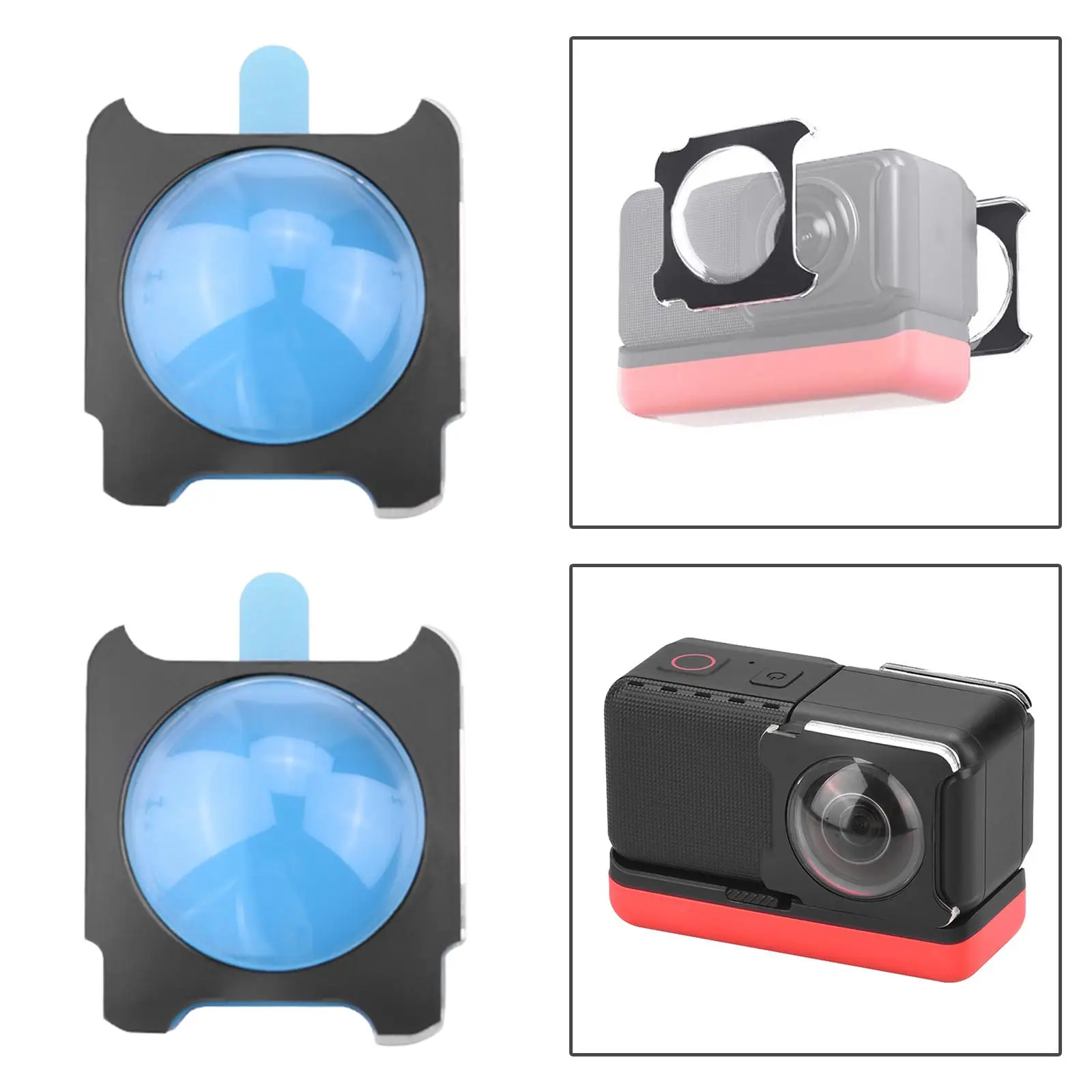 2Pcs Panoramic Lens Protector Lens Guards Caps for/R Camera Accessories clearly recover shooting colors of the lens;