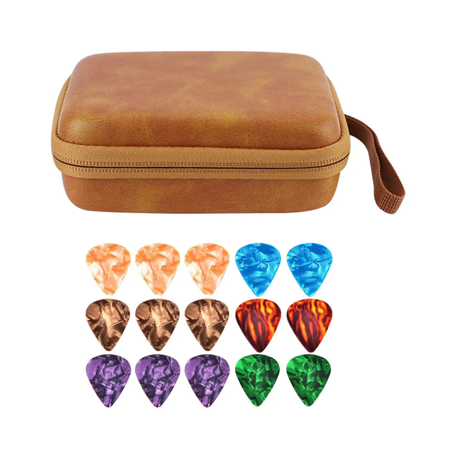Leather Guitar Picks Holder Case Waterproof for Guitar Player Accessory